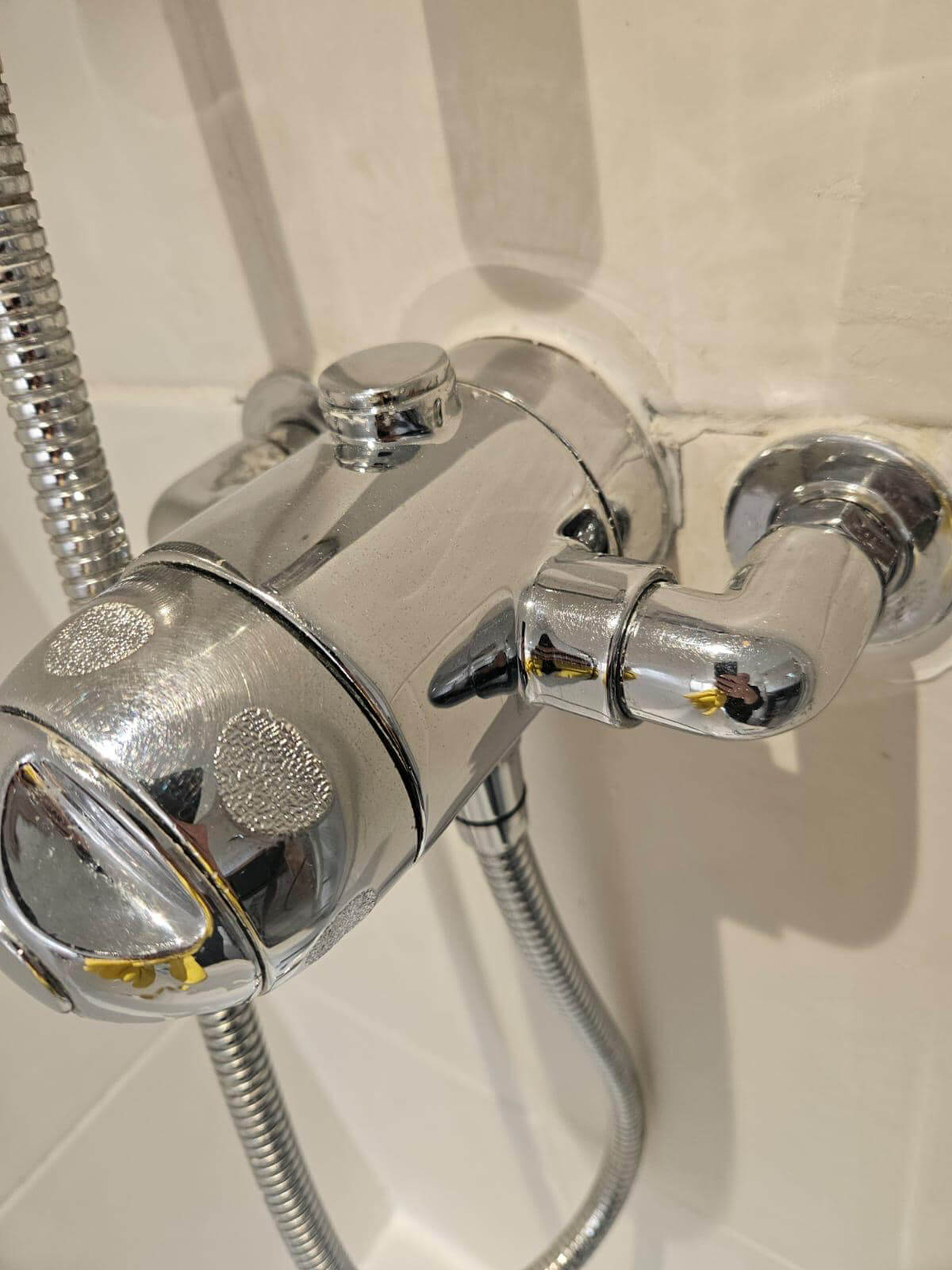 Shower Mixer Tap Limescale Cleaning After