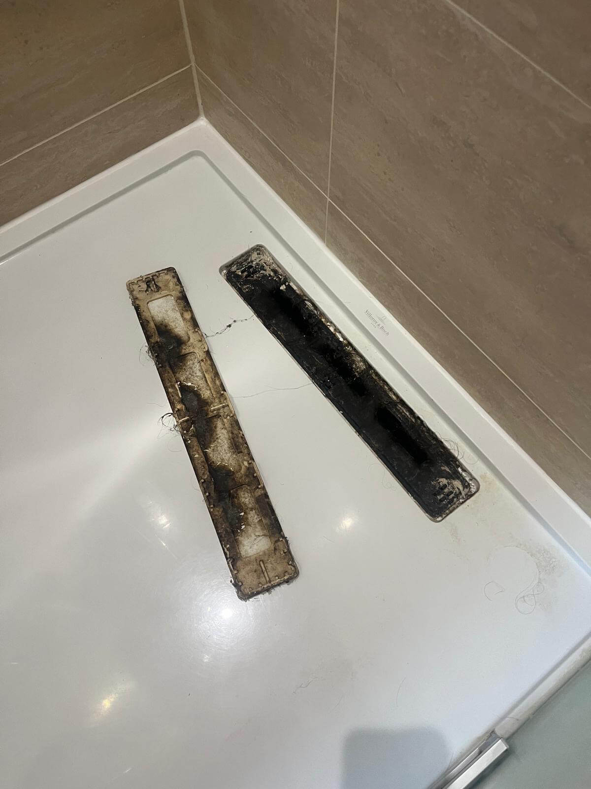 Shower Tray Cleaning Before